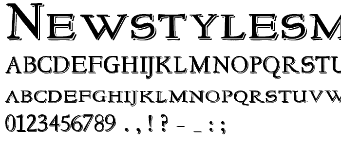 NewStyleSmallCaps Embossed font